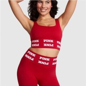 PINK Victoria's Secret Red Medium Sports Bra NWT